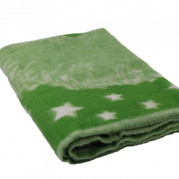 Одеяло Полушерстяное Ежик зеленый 40% шерсть, 47%Пан, 13%хлопок
